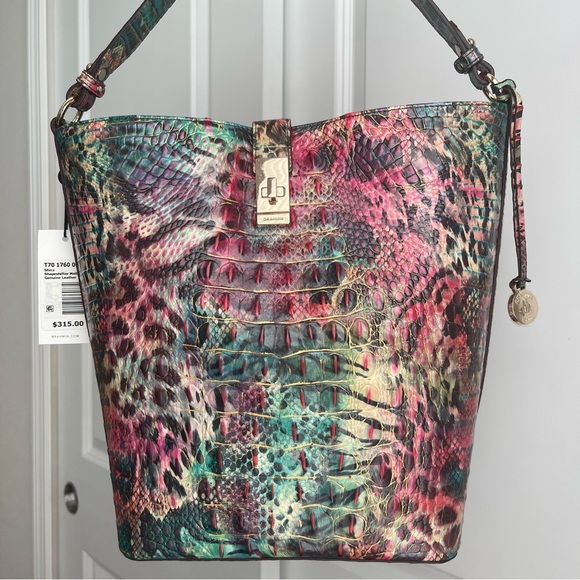 Brahmin Shira Bucket Bag Shapeshifter Melbourne Leather - Picture 7 of 8